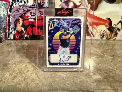 AJ Gracia 2026 Leaf Seasons In The Sun Baseball Draft Gems ‘26 Auto /75