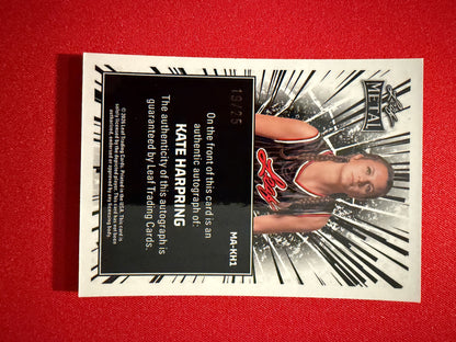 Kate Harpring 2026 Leaf Metal Women of Sport Metal On-Card Auto /25