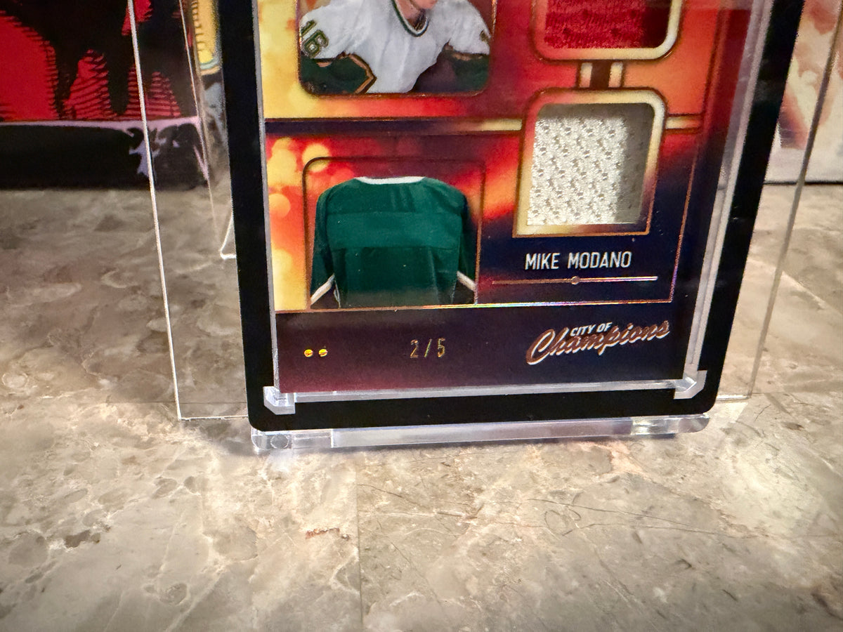 Brett Hull Mike Modano 2026 Leaf City of Champions Winning Combo Game-Used /5