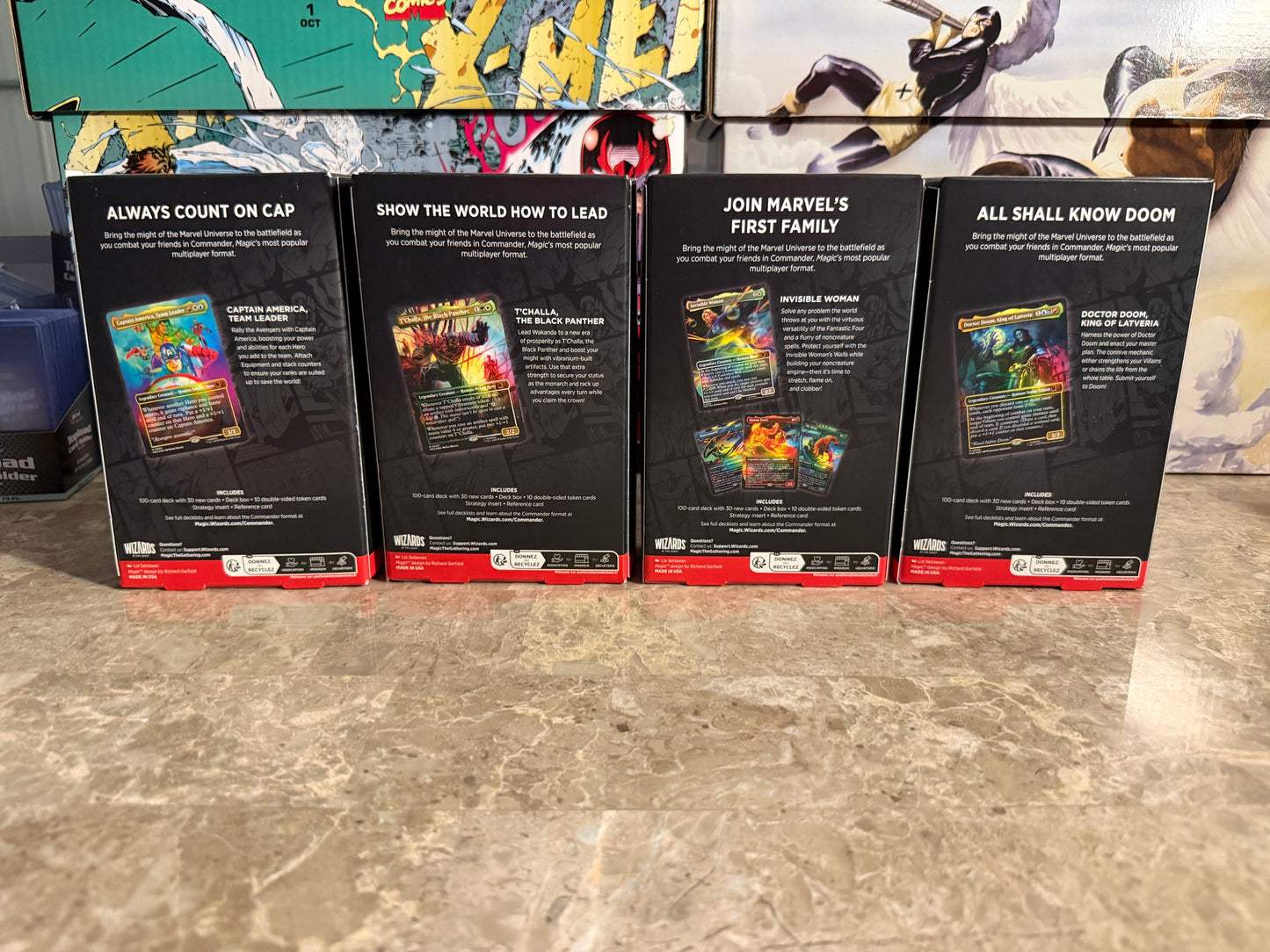 Magic: The Gathering x Marvel Super Heroes Commander Decks (Set of 4)