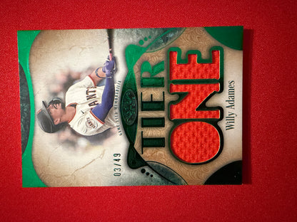 Willy Adames 2026 Topps Tier One Relics Die-Cut /49 Game-Used