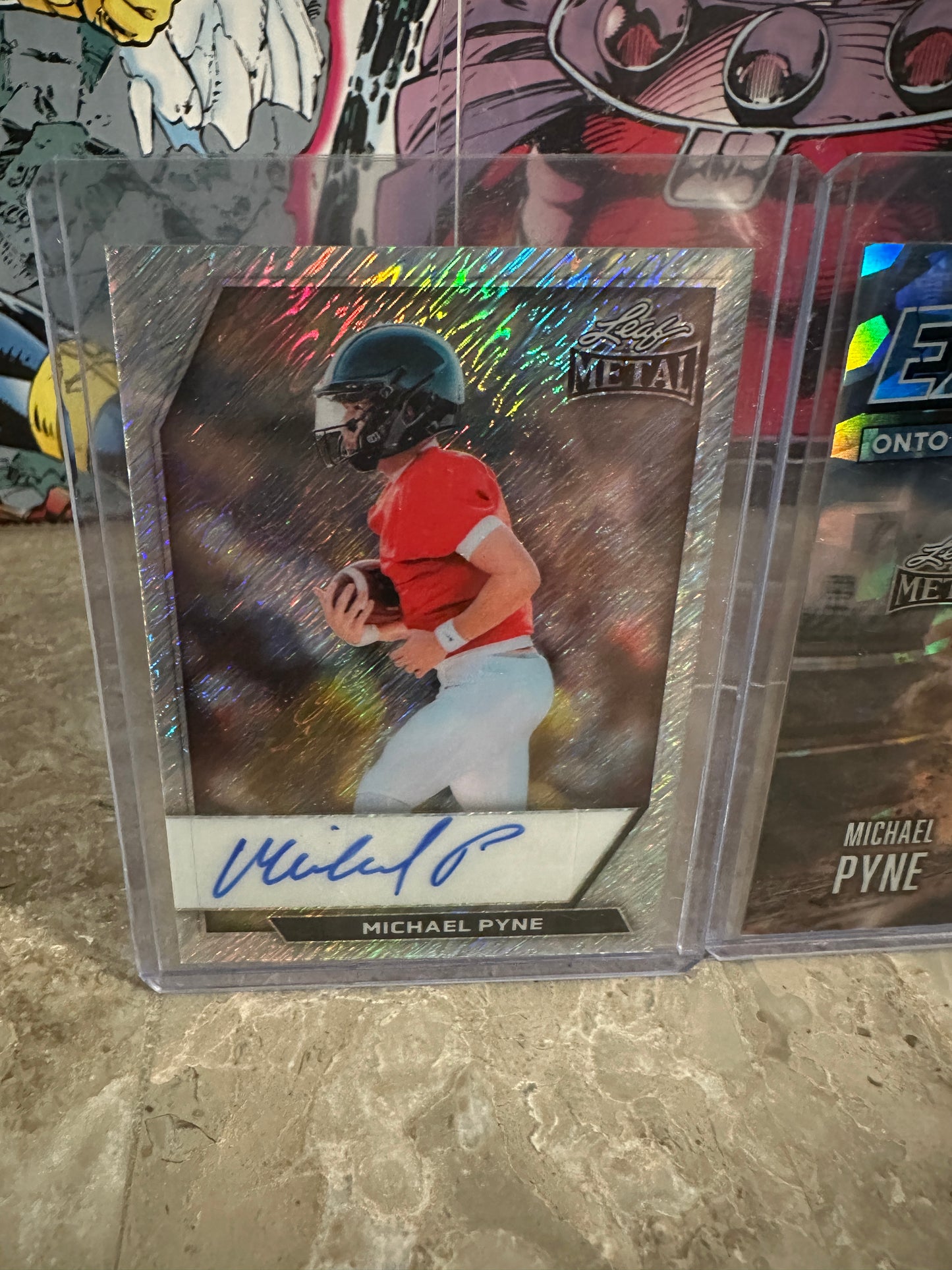 2026 Leaf Metal Michael Pyne Purple Prismatic Auto /7 & Silver Auto /12 4-Card Lot