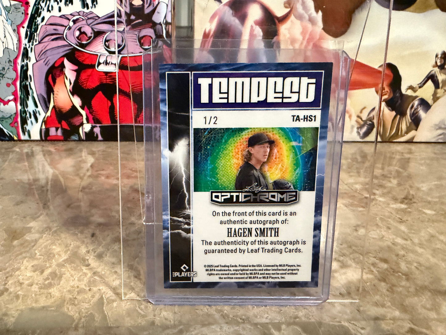 Hagen Smith 2025 Leaf Optichrome Baseball Tempest Auto Red Lazer 1/2