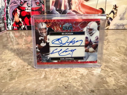 2026 Leaf Pro Set Metal Bo Jackson Earl Campbell On-Card Auto Scope /3