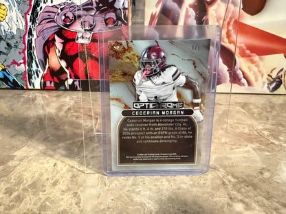 Cederian Morgan 2026 Leaf Optichrome Football Base Gold Crystal 1/1