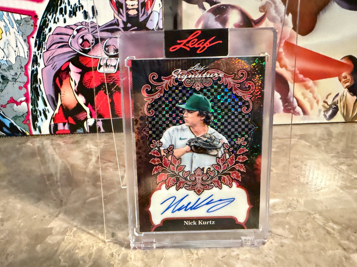 Nick Kurtz 2026 Leaf Signature Series Base Auto Red Stardust 1/1