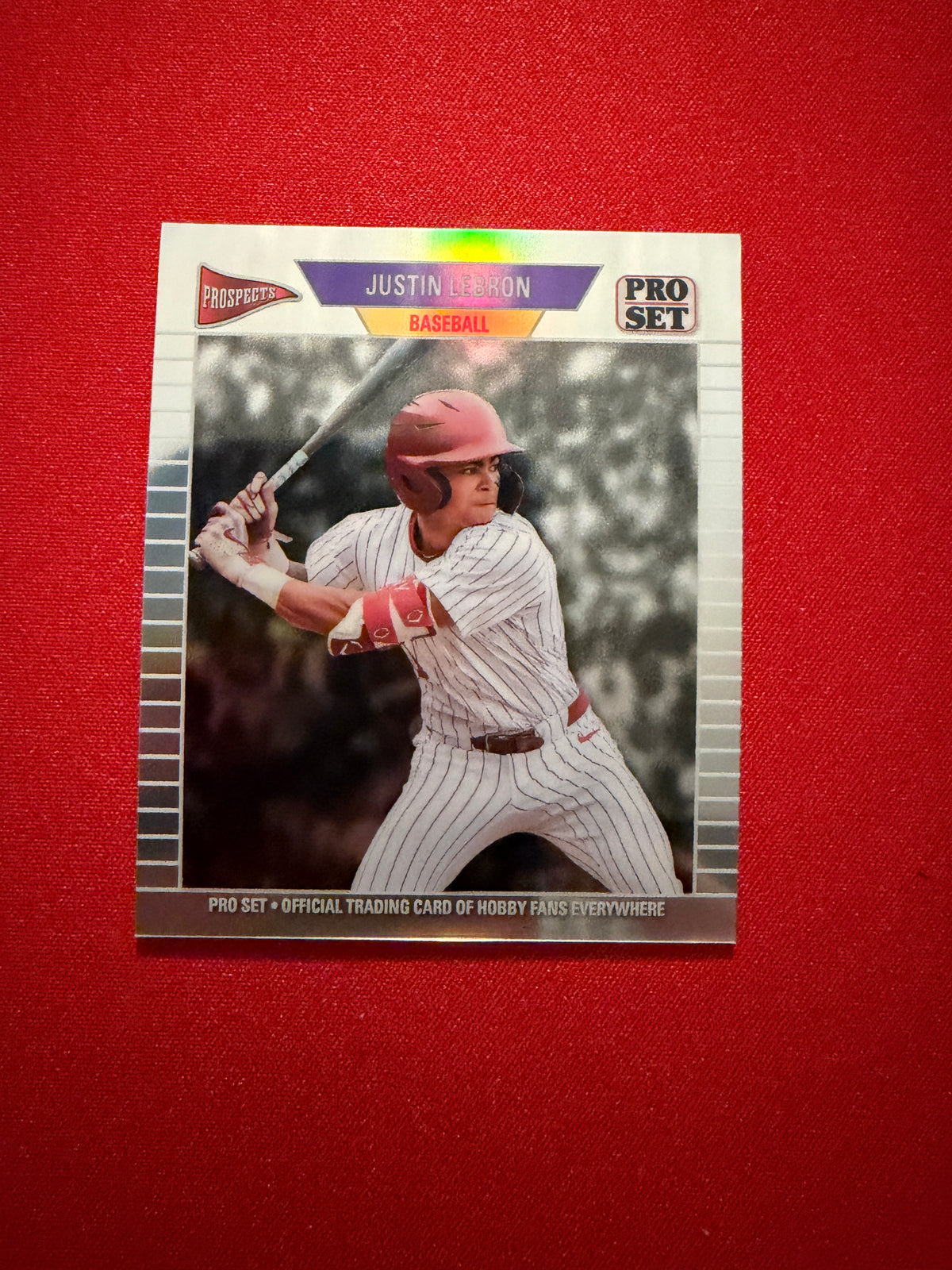 Justin Lebron 2026 Leaf Pro Set Metal Baseball 1989 Mini Silver 10/10 Bookend