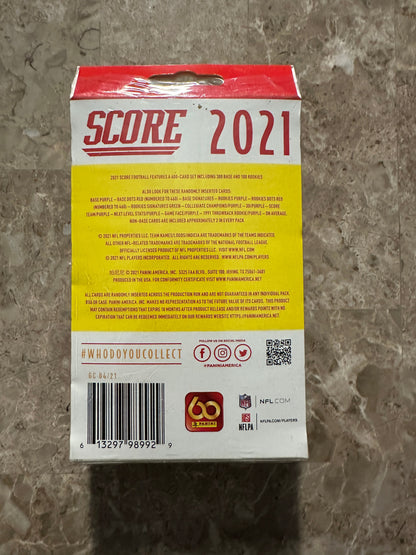 2021 Panini Score Football Hanger Box Sealed