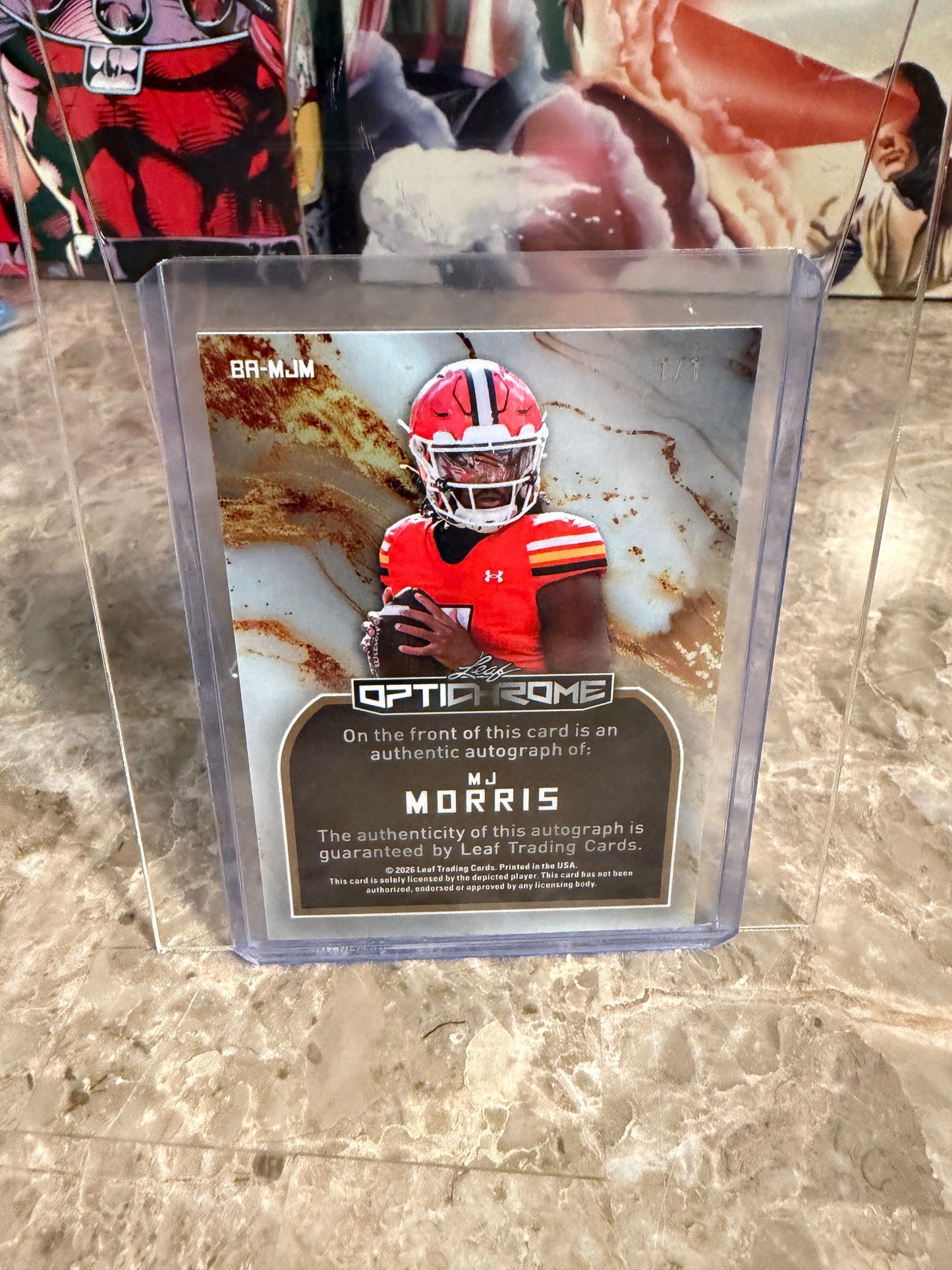 MJ Morris 2026 Leaf Optichrome Peace Auto Super Gold Prismatic 1/1