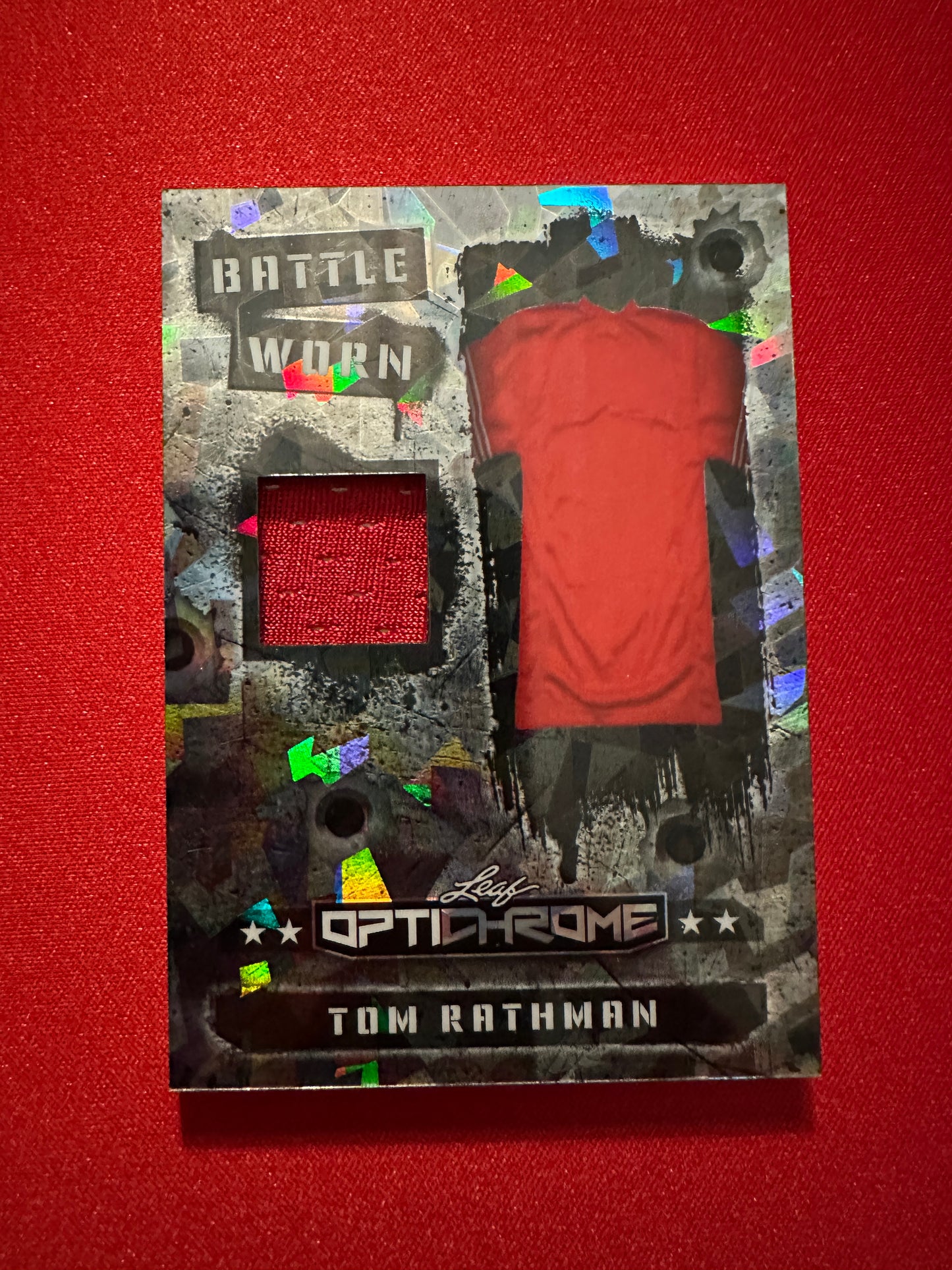 2026 Leaf Optichrome Tom Rathman BATTLE WORN PATCH /10 Silver Crystal 49ers