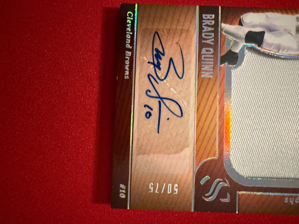 Brady Quinn 2025 Panini Silhouette Football Silhouette Autographs /75