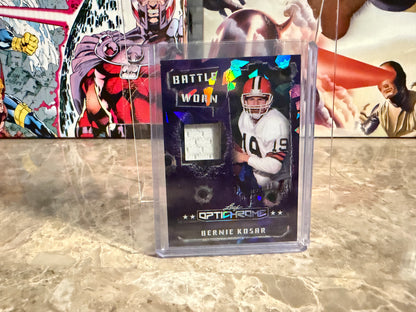 Bernie Kosar 2026 Leaf Optichrome Football Battle Worn Game-Used Patch /7