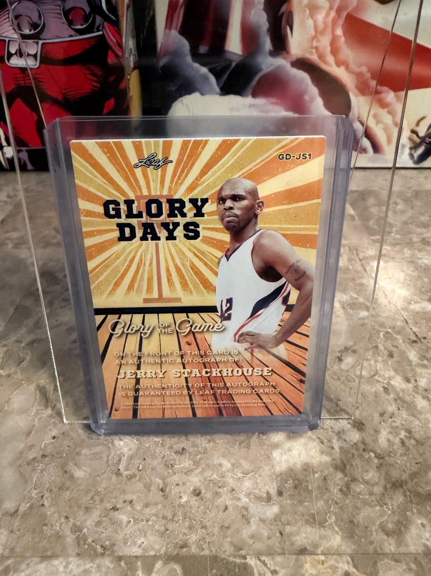 2025 Leaf Glory of the Game Jerry Stackhouse Glory Days Silver Auto /40
