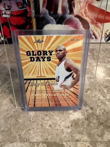 2025 Leaf Glory of the Game Jerry Stackhouse Glory Days Silver Auto /40