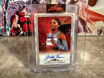 Gabrielle Thomas 2026 Leaf Art of Sport Base Auto Bronze /25