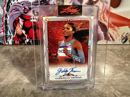 Gabrielle Thomas 2026 Leaf Art of Sport Base Auto Bronze /25