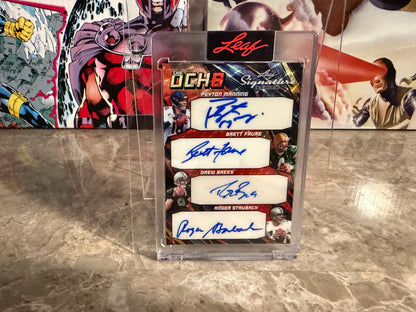 Peyton Manning Brees Favre 2026 Leaf Signature Series Ocho 8-Auto Super 1/1