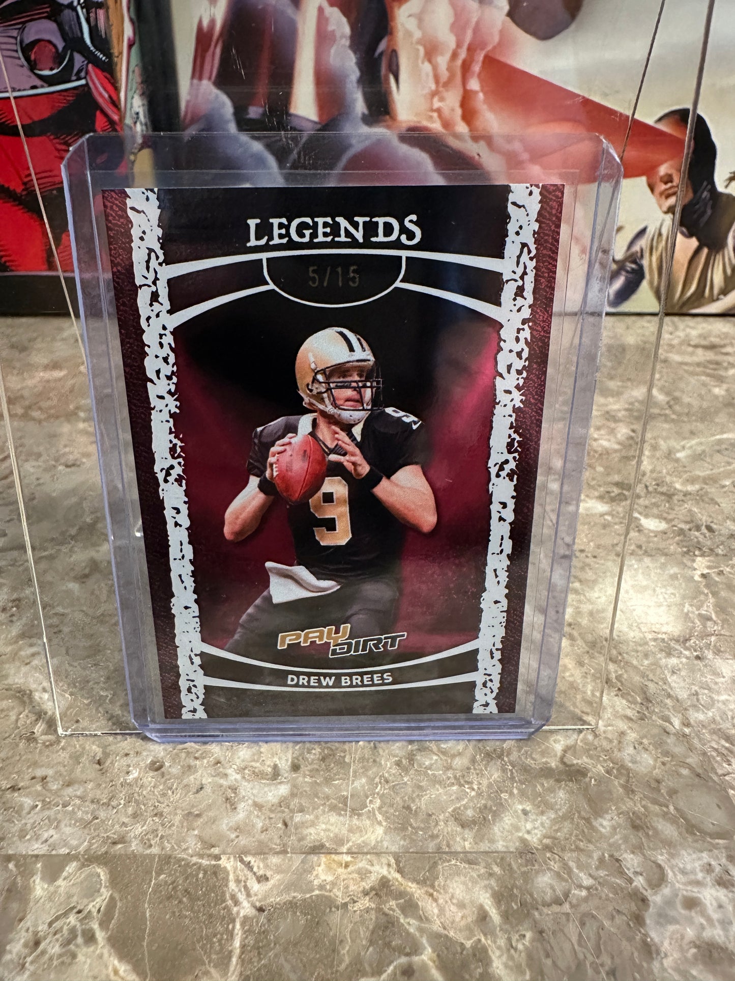 Drew Brees 2026 Leaf Paydirt Football Legends Pink Parallel /15 Non-Auto