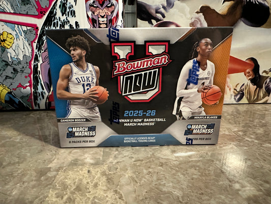 Topps Bowman U Now March Madness Hobby Box (2026) - 3 Autos