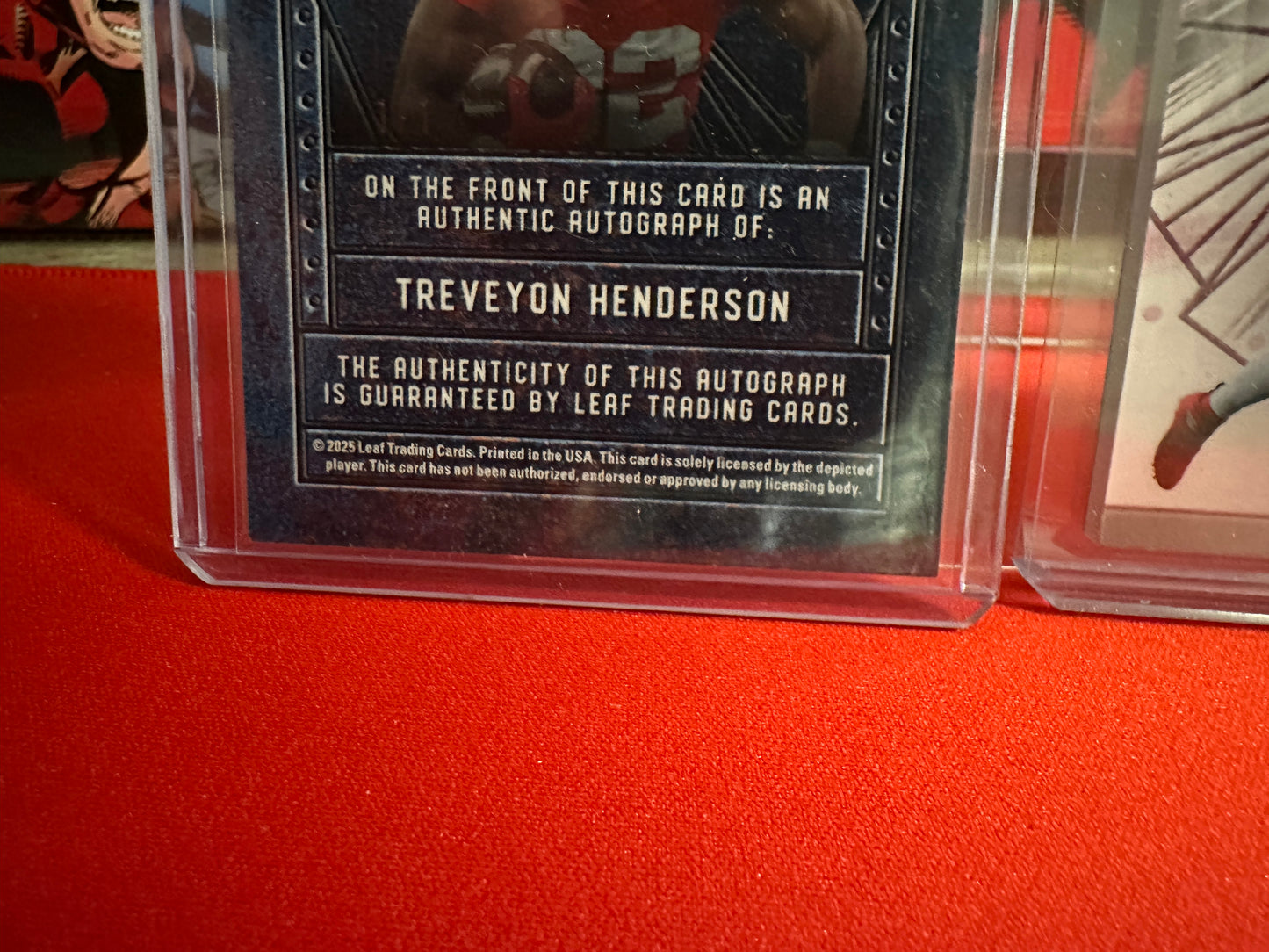 2025 Leaf Trinity Steel Auto 1/1 TreVeyon Henderson + Will Howard + Jamier Brown