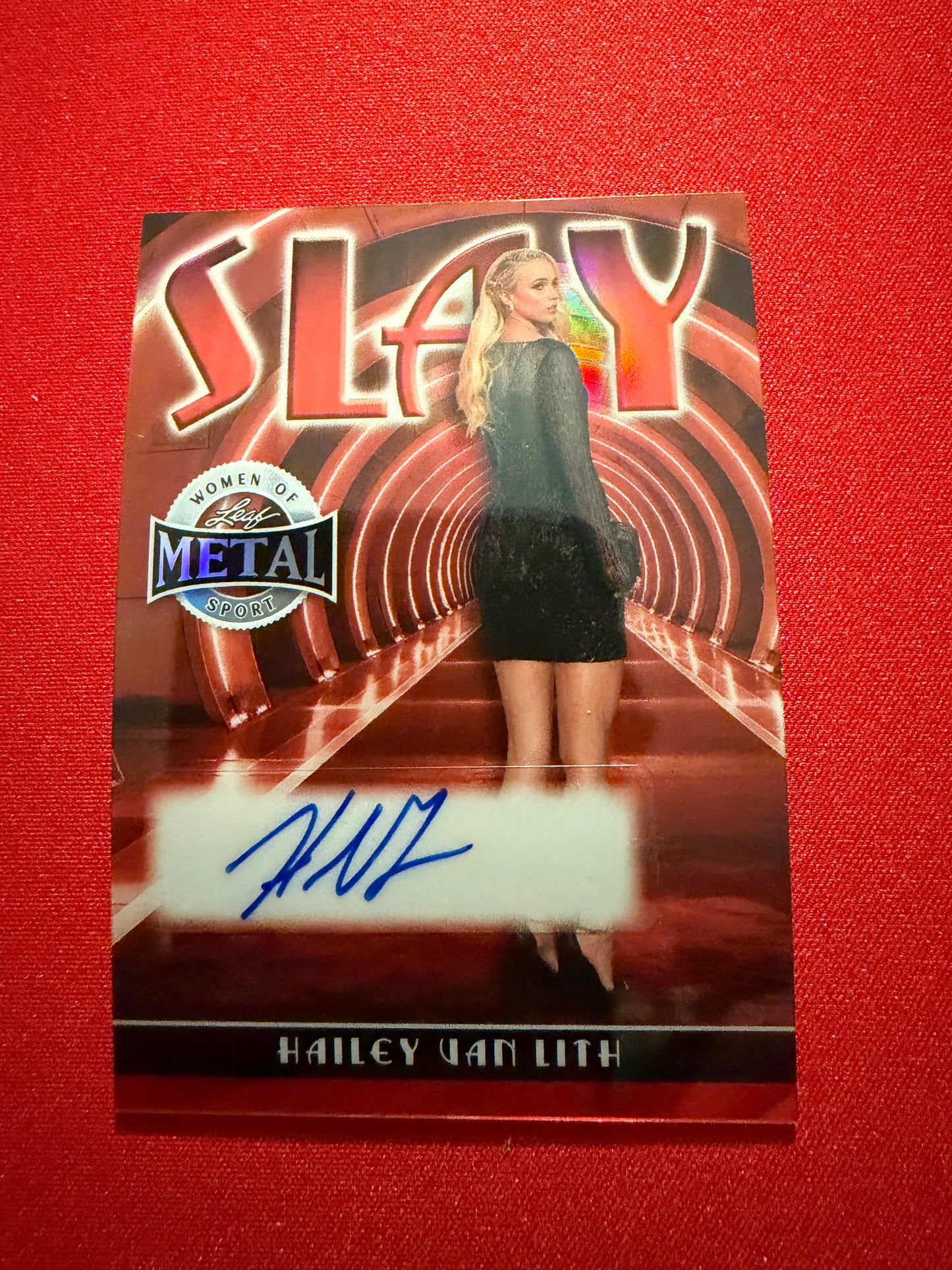 Hailey Van Lith 2026 Leaf Metal Women Of Sport Slay Auto Red /3