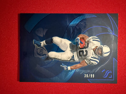 Edgerrin James 2025 Panini Silhouette Football Base Blue /99