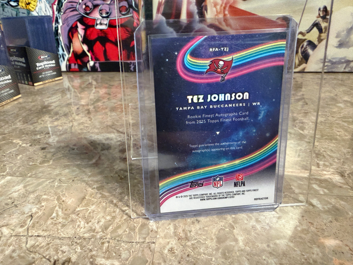 2025 Topps Finest Football Tez Johnson Rookie Finest Auto RFA-TZJ