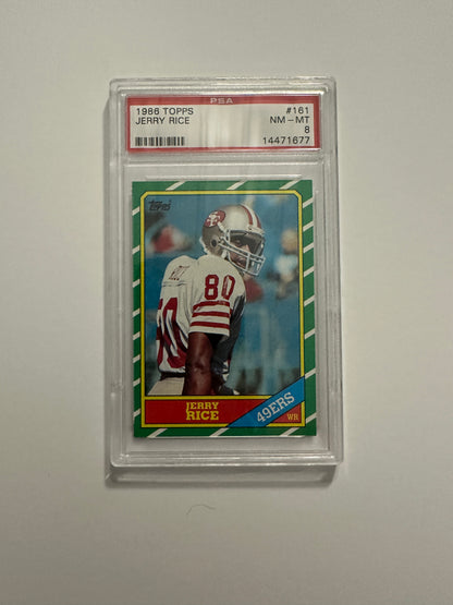 Jerry Rice #161 PSA Graded NM-MT 8 (1986 Topps)