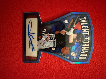 James Tibbs III 2026 Pro Set Talent Tornado Blue Die-Cut AUTO 3/5 Dodgers