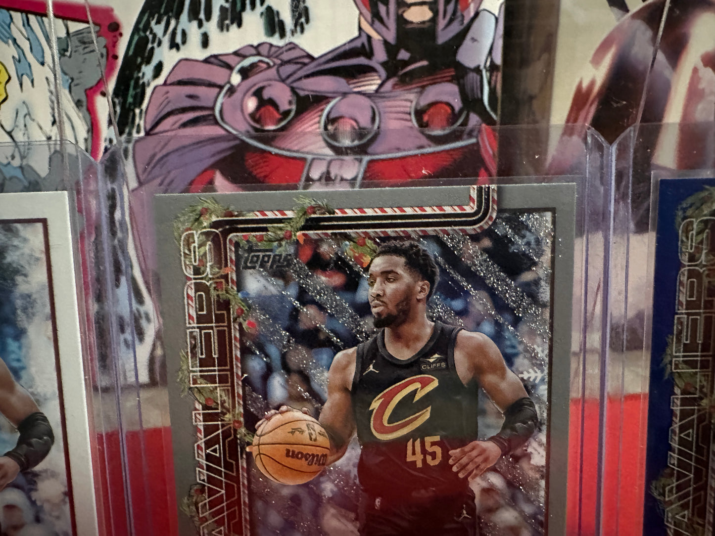 2025-26 Topps Holiday Donovan Mitchell Short Print, Glitter, Blue Foil Lot of 3