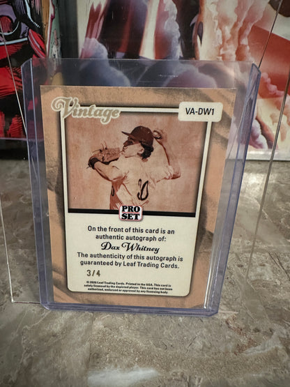 Dax Whitney 2026 Leaf Pro Set Vintage Orange Autograph 3/4 Oregon State RHP