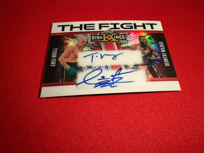 Tyson Fury Deontay Wilder 2026 Leaf Metal Ring Kings The Fight Dual Auto Red /4