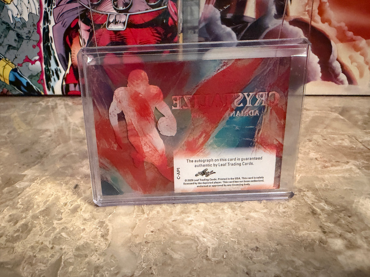 Adrian Peterson 2026 Leaf Trinity Football Crystalize Auto Red /5