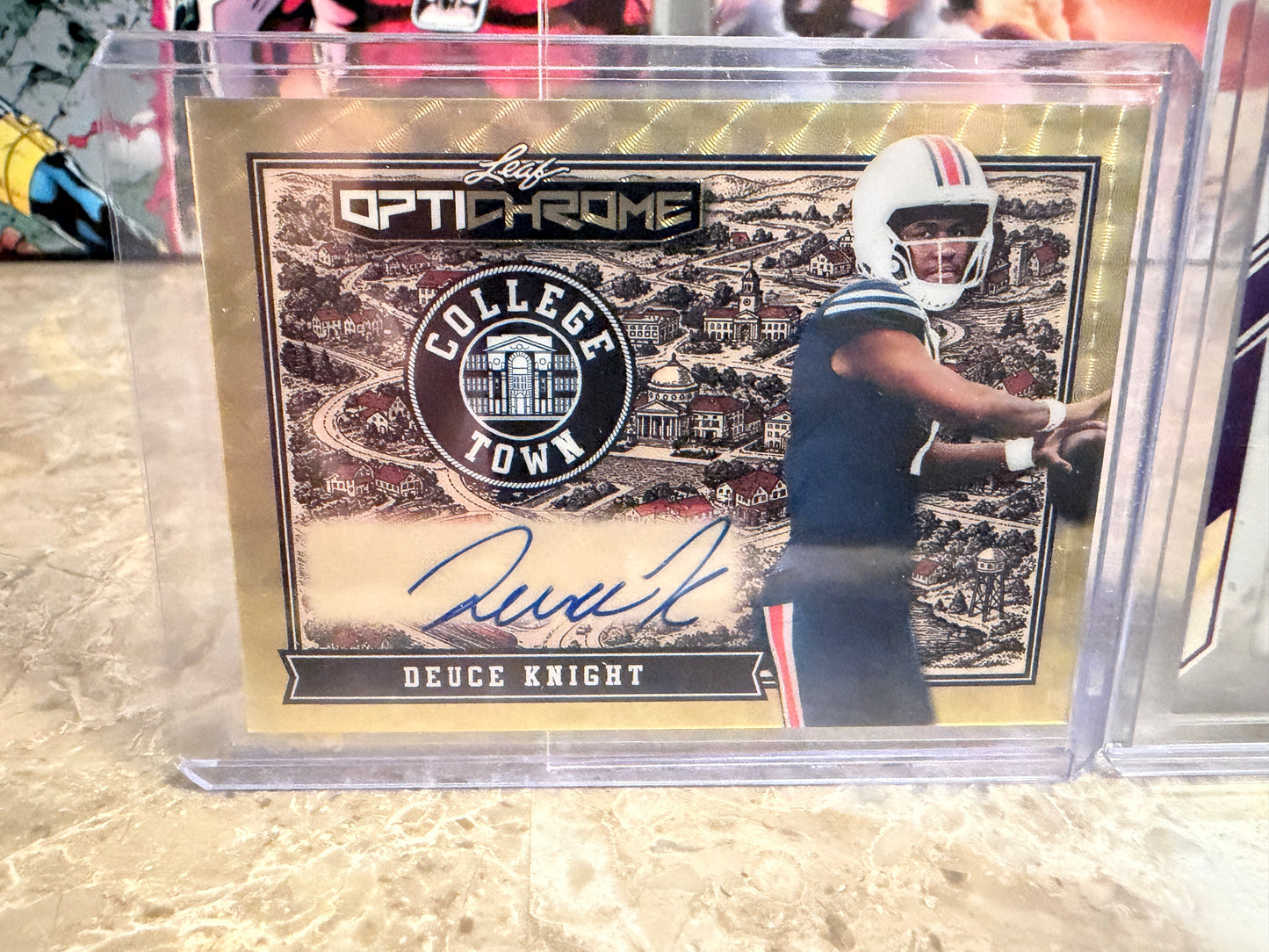 Deuce Knight Auto 1/1 2026 Optichrome Gold Super Prismatic & 2025 Trinity Lot