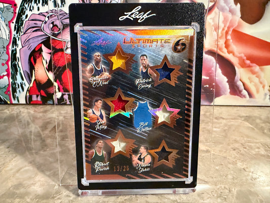 Shaq Ewing Ming Parish Jokic Walton 2026 Leaf Ultimate Sports 6 Game-Used Patch