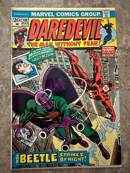 Daredevil #108 FN+ 6.5 (1974 Marvel) - Glossy copy