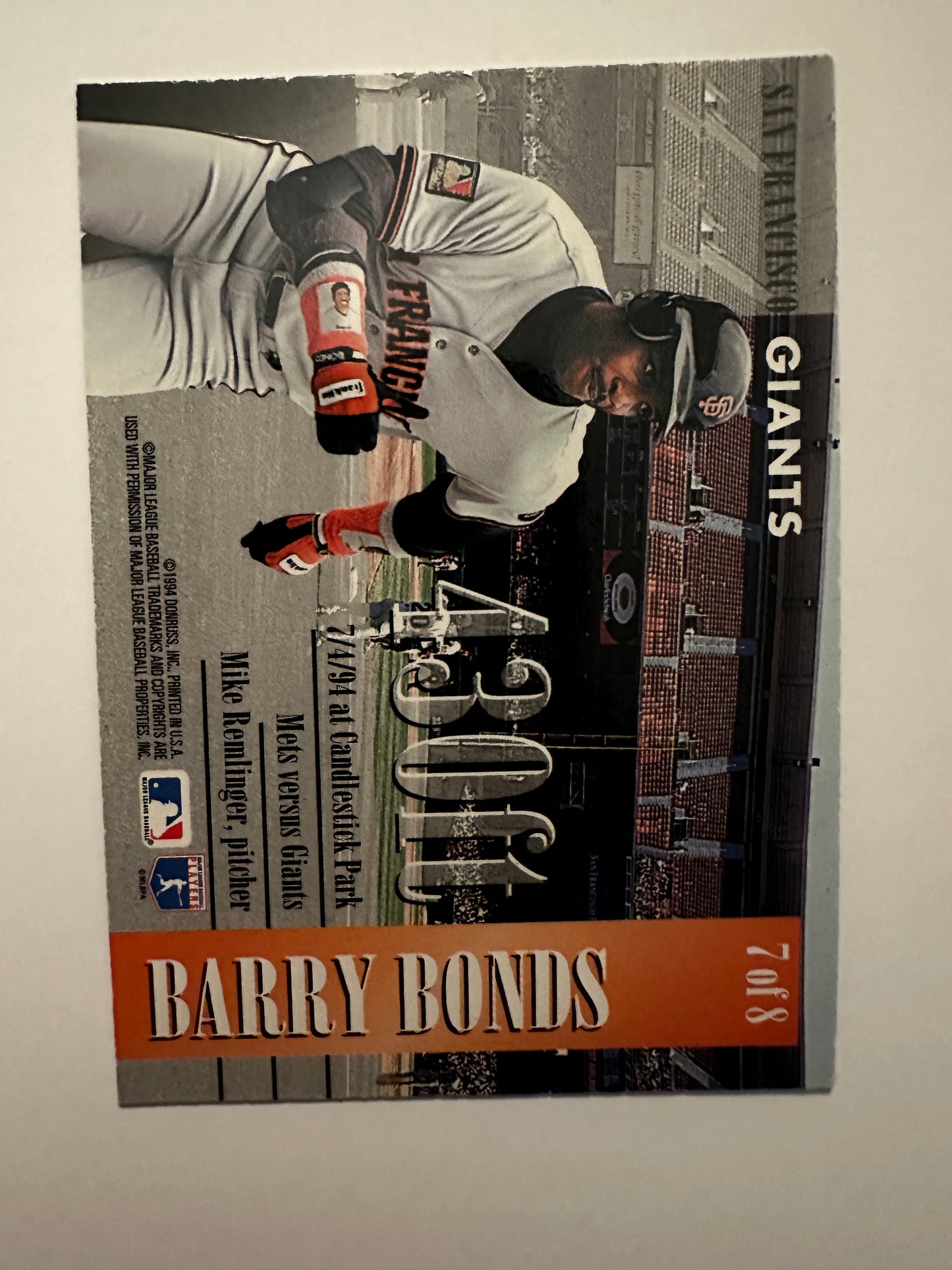 1995 Donruss Long Ball Leaders (8 card set) - Higher grade