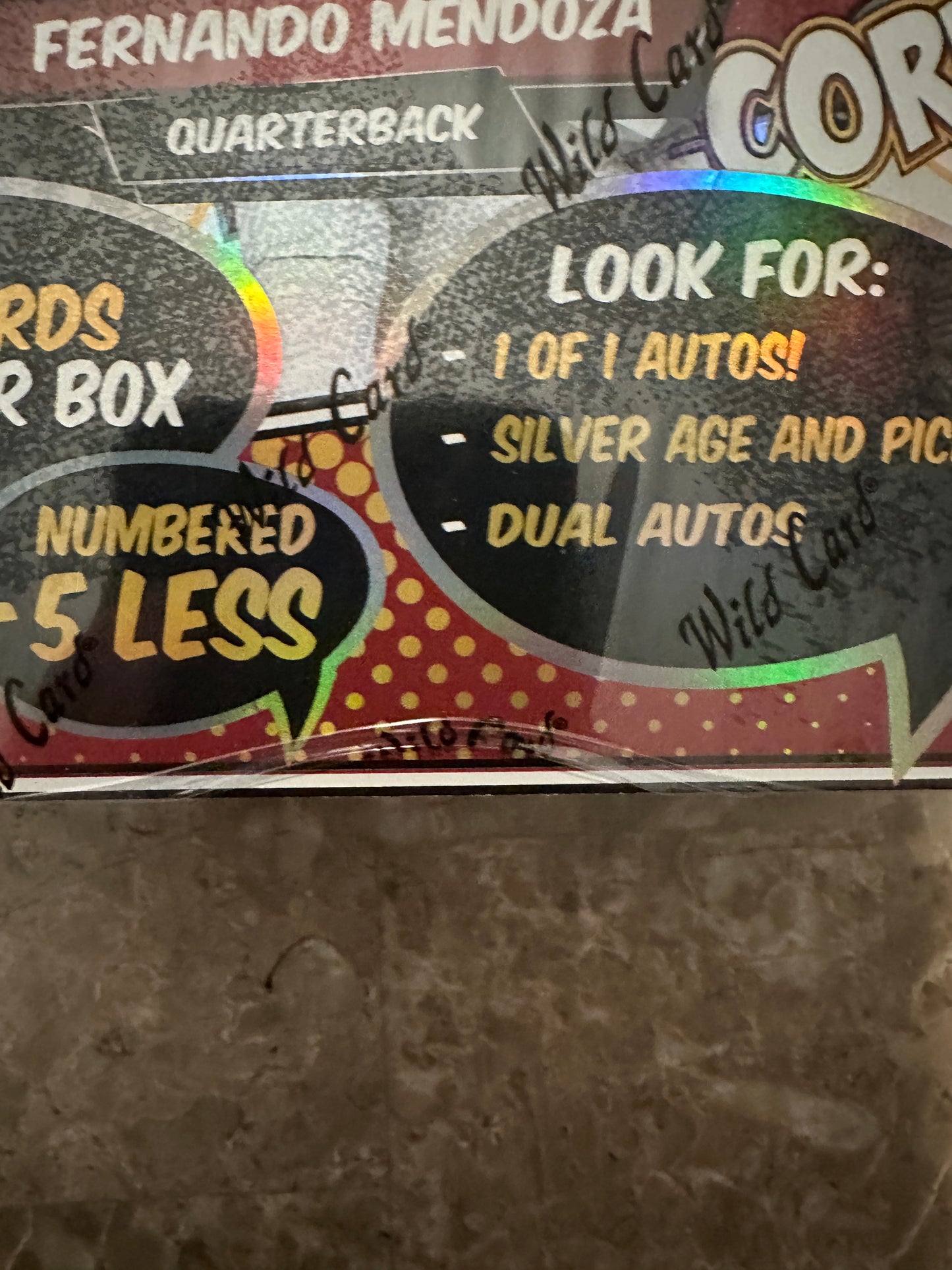 2025 Wild Card Comix Improbable Limited Box - Fernando Mendoza - Read Desc