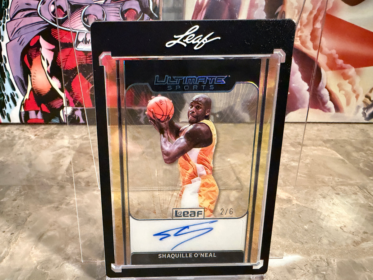 Shaquille O’Neal 2026 Leaf Ultimate Sports Gold Leaf Signatures Clear Auto /6