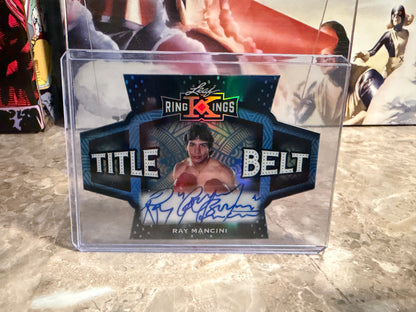 Ray Mancini 2026 Leaf Metal Ring Kings Title Belt Auto Blue /5