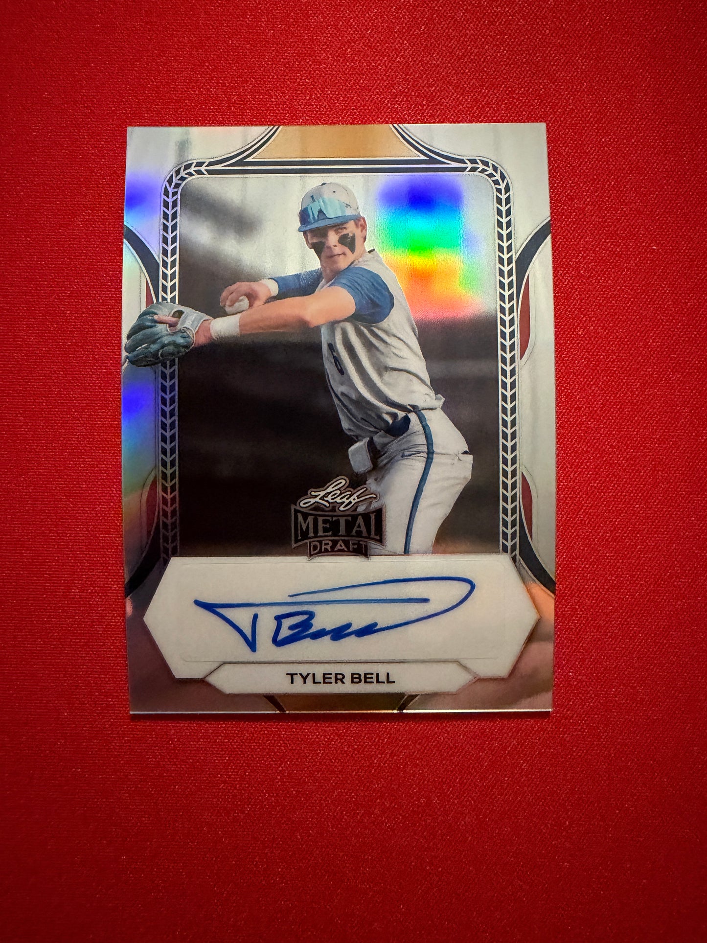 Tyler Bell 2026 Leaf Metal Draft Edition Baseball Base Auto #BA-TB1