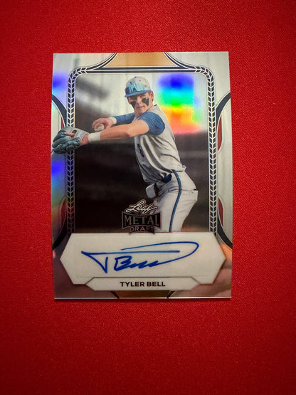 Tyler Bell 2026 Leaf Metal Draft Edition Baseball Base Auto #BA-TB1