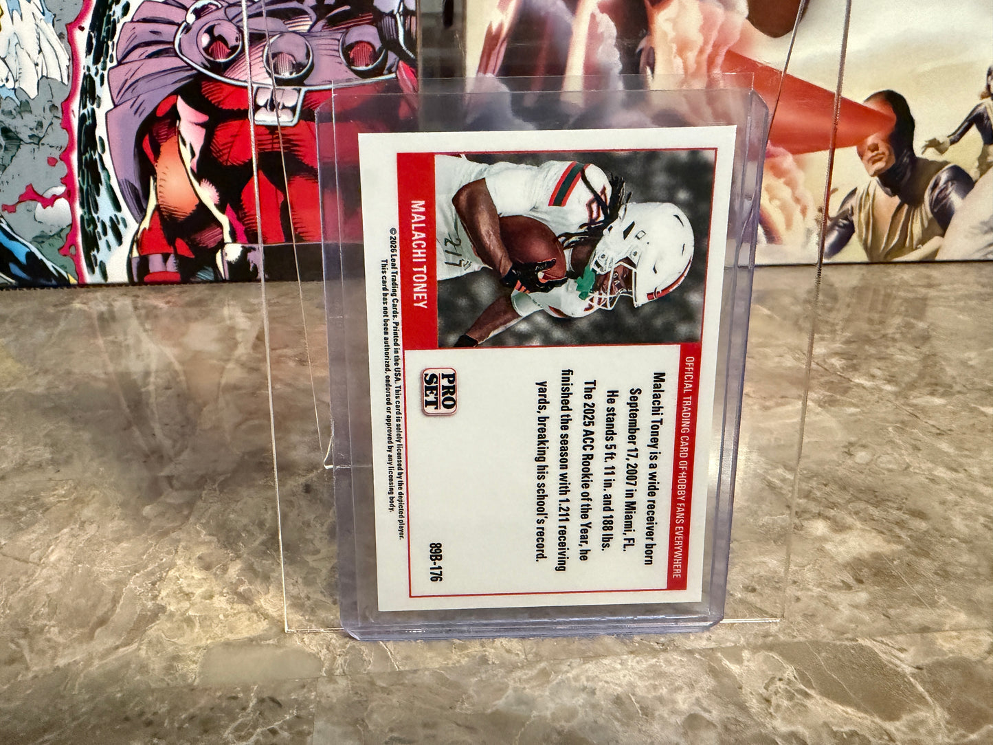 Malachi Toney 2026 Leaf Pro Set Metal Football 1989 Purple /7