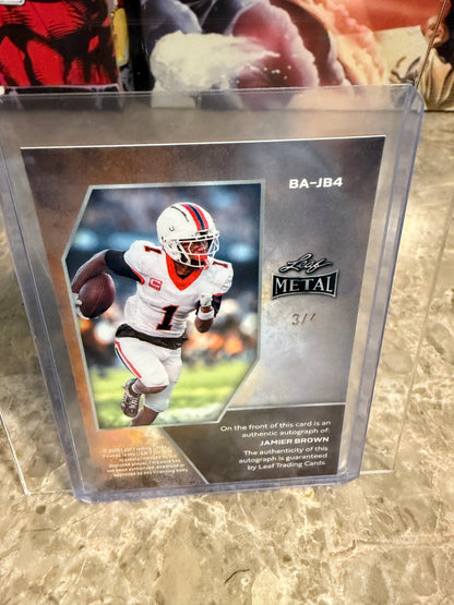 Jameer Brown 2026 Leaf Metal Base Auto Red Ohio State Color Match /4
