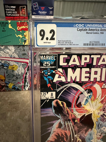 Captain America Annual #8 CGC 9.2 (Marvel 1986) - New Case