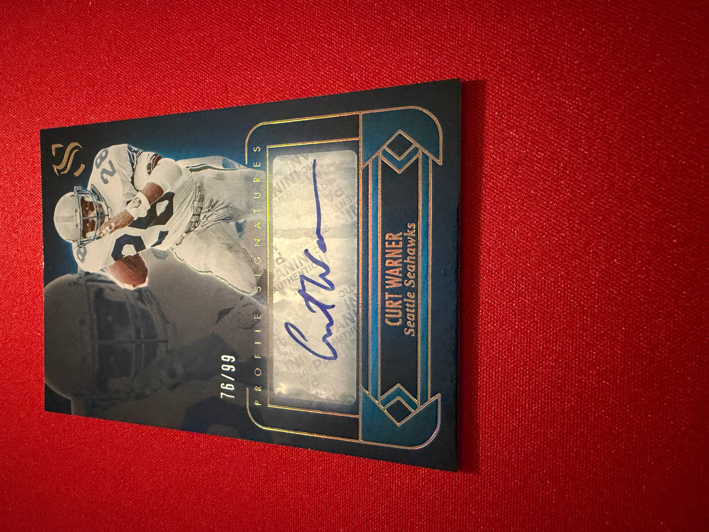 Curt Warner 2025 Panini Silhouette Football Profile Signatures /99