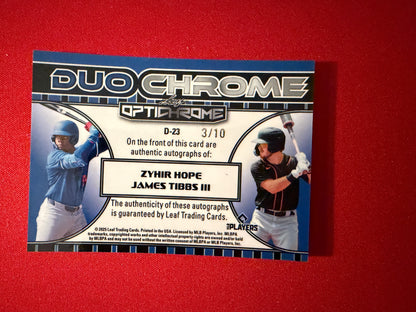 Zyhir Hope James Tibbs 2025 Leaf Optichrome Duochrome Auto Crystal /10