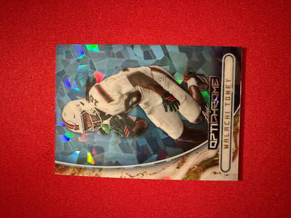 Malachi Toney 2026 Leaf Optichrome Football Platinum Crystal 1/1