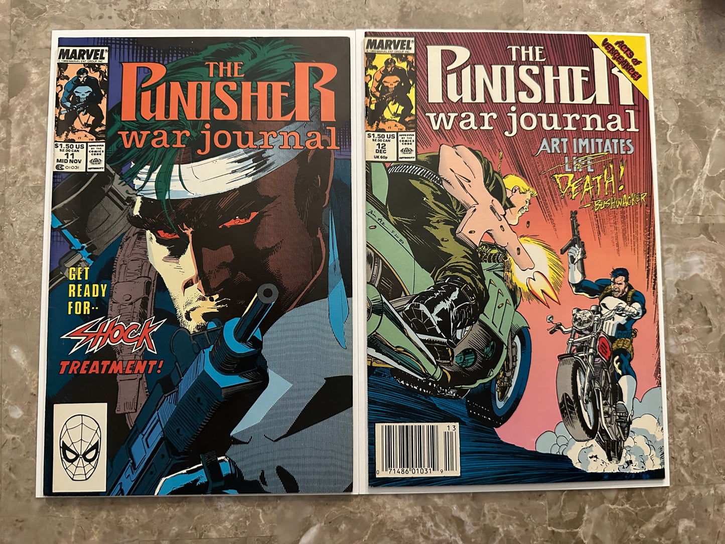 Punisher War Journal #1-14 High Grade Newsstand Starter Set (1988 Marvel)