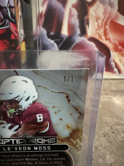 2026 Leaf Optichrome Le'Veon Moss White Prismatic 1/1 & Metal Green Shimmer /3 Lot